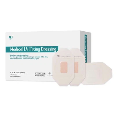 Vêtements médicaux IV, habillage de film auto-adhésif clair avec un tampon absorbant