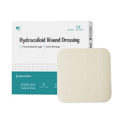 Vêtements de plaie hydrocolloïde extra mince pour les plaies légères d'exsudat, cloques